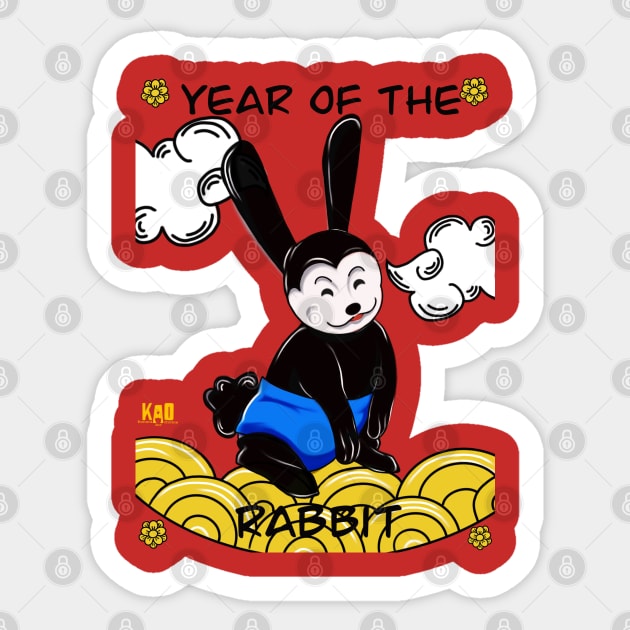 The Year of The Rabbit Sticker by KonataArtOnline